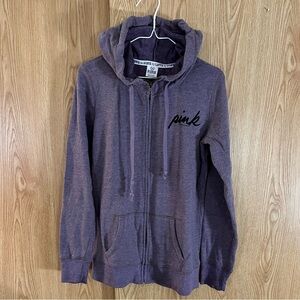 PINK Logo Lilac Purple Pullover Hoodie Sweatshirt Oversized Extra Long Jacket